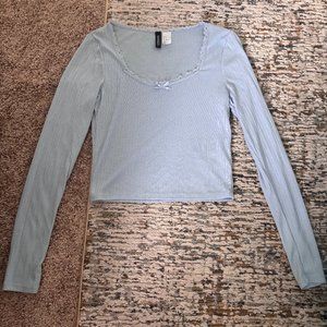 Small Light Blue H&M Top with bow